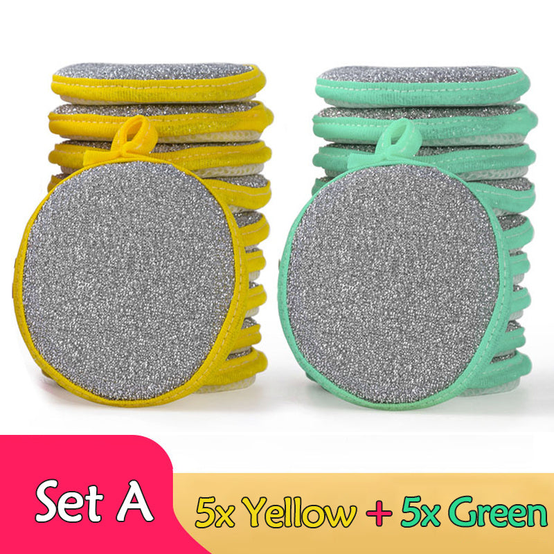 Double Side Dishwashing Sponge Pan Pot Dish Wash Sponges