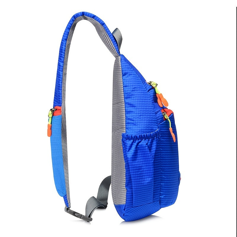Nylon belt bag, Trendy Zipper Sling Bag with Side Pocket for Outdoor Sports