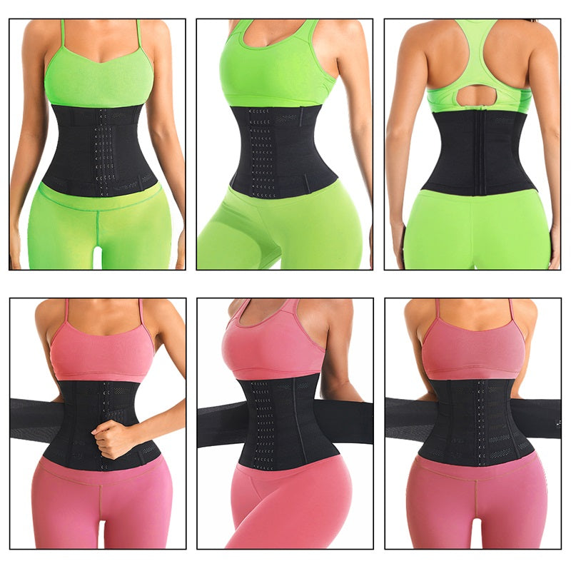 1pc Breathable Polyester Waist Cincher for Women - Medium Control Posture Improvement Shapewear with Adjustable Closure, Knit Fabric Weave, Hand Washable - 1pc