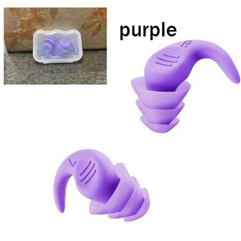 1pair Earplugs Sound Insulation Ear Proctection Earplugs Sleeping Swimming Travel Noise Reduction Waterproof Earplugs Silicone Soft Comfortable Earplugs