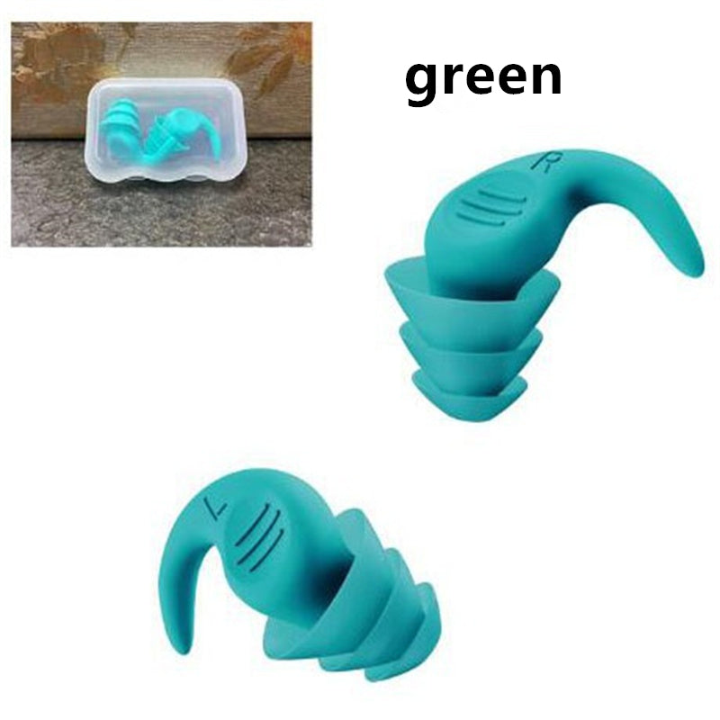 1pair Earplugs Sound Insulation Ear Proctection Earplugs Sleeping Swimming Travel Noise Reduction Waterproof Earplugs Silicone Soft Comfortable Earplugs