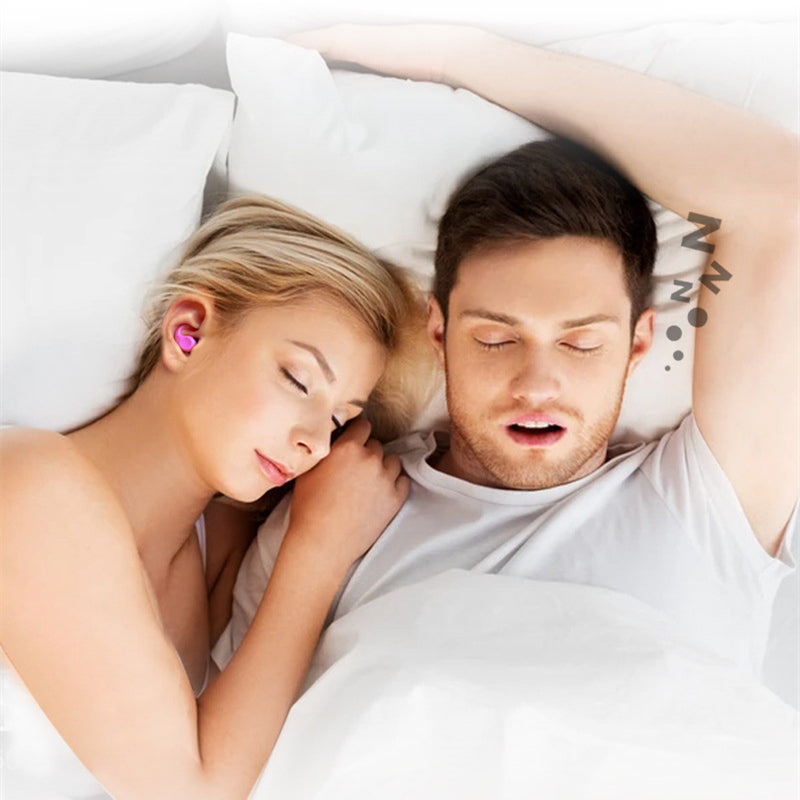 1pair Earplugs Sound Insulation Ear Proctection Earplugs Sleeping Swimming Travel Noise Reduction Waterproof Earplugs Silicone Soft Comfortable Earplugs