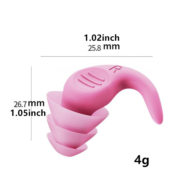 1pair Earplugs Sound Insulation Ear Proctection Earplugs Sleeping Swimming Travel Noise Reduction Waterproof Earplugs Silicone Soft Comfortable Earplugs