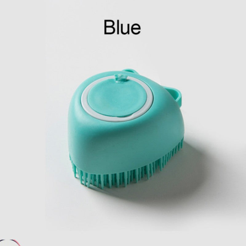 Soft Dog Shampoo Massager Bath Brush with Detachable
