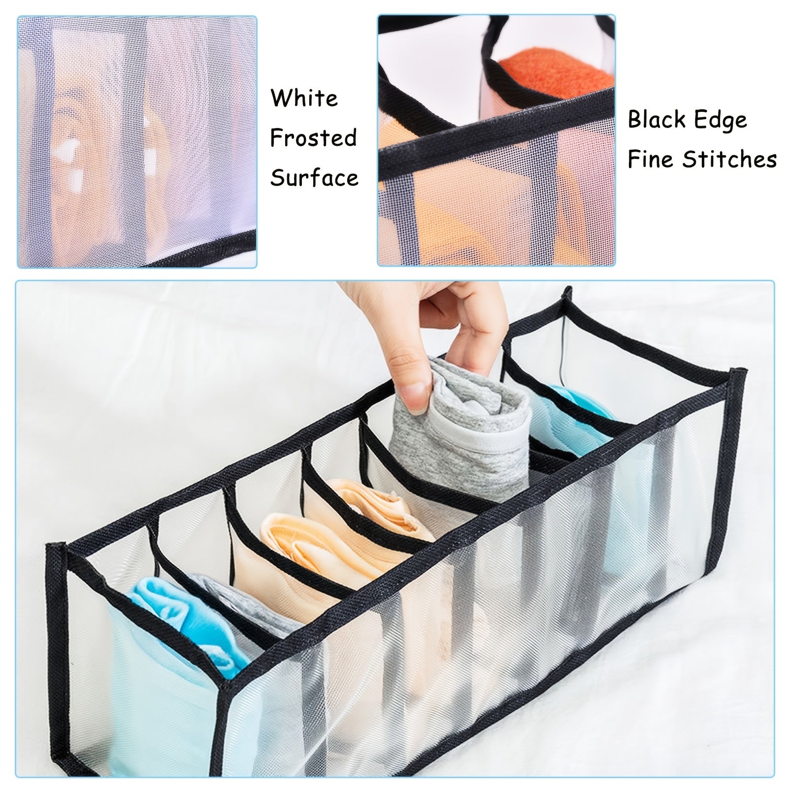 5pcs Foldable Nylon Bra Organizer - Closet Underwear Organizer