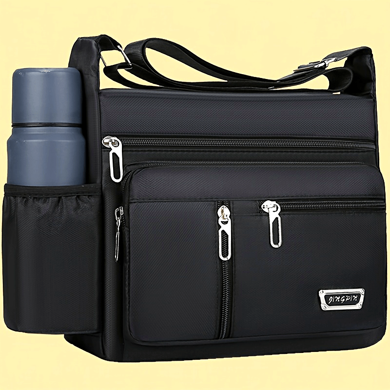 New Multi-Functional Casual Shoulder Bag for Women - Large Capacity, Zippered, Nylon Material, Adjustable Strap, and Polyester Lining