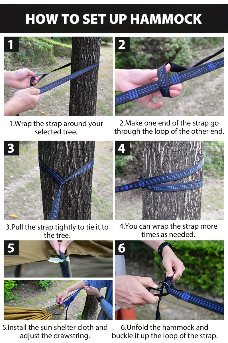 [3-in-1 Hammock] GEERTOP 3-in-1 Outdoor Hammock | Double Sleep Rest Camping Hammock with Mosquito Net Sun Shelter for Backpacking Travel Garden Park