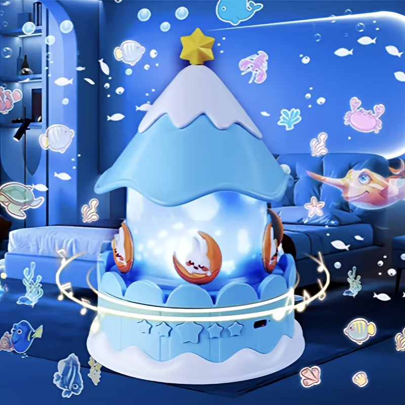 1pc Starry Sky Projector Night Light with 21 Sets of Patterns - USB-Powered, 3 Light Modes, Art Deco Style, Perfect for Bedroom, Birthday, Halloween, Christmas Gifts, Bedroom Night Light | Starry Sky Design | Plastic Construc