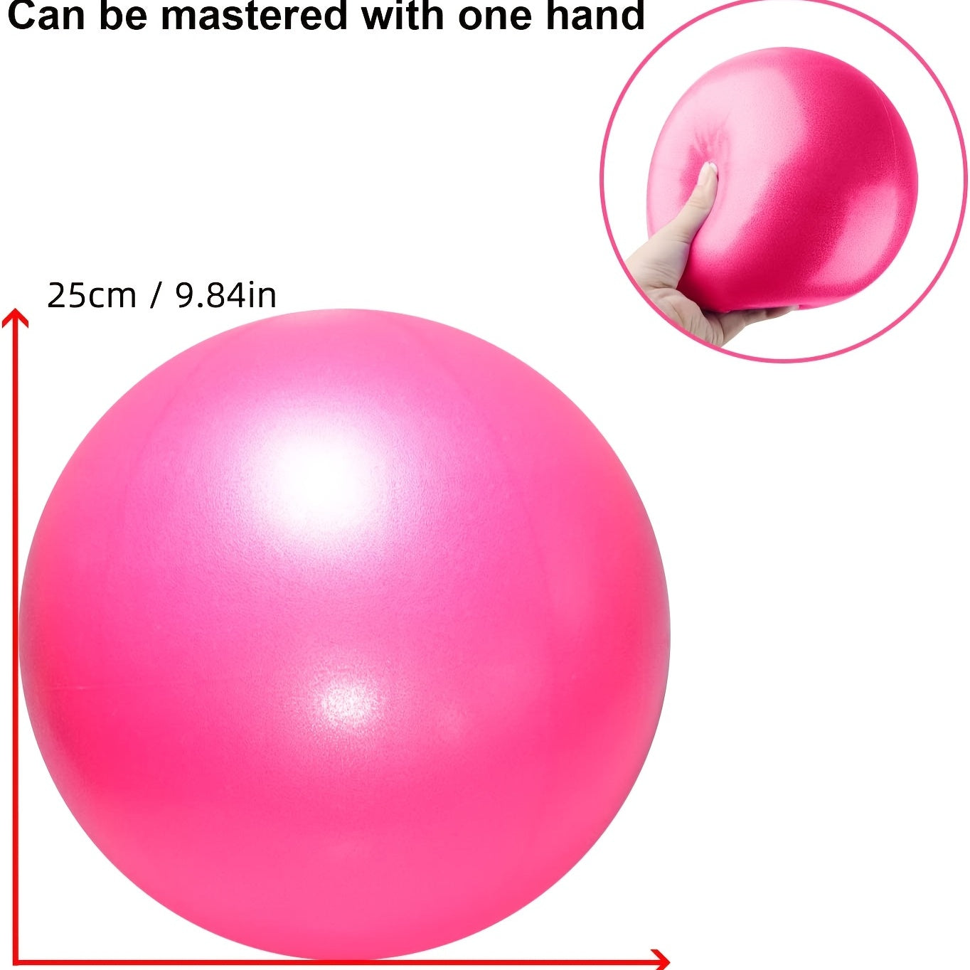1pc 9.84-Inch Mini Yoga Ball for Shaping, Pilates Ball for Glutes