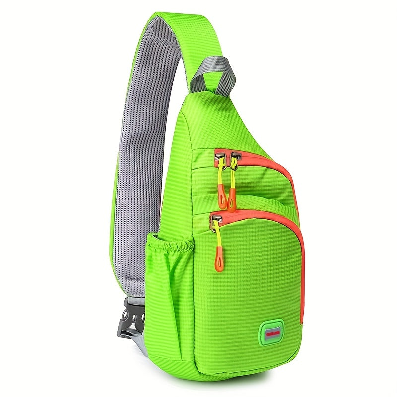 Nylon belt bag, Trendy Zipper Sling Bag with Side Pocket for Outdoor Sports