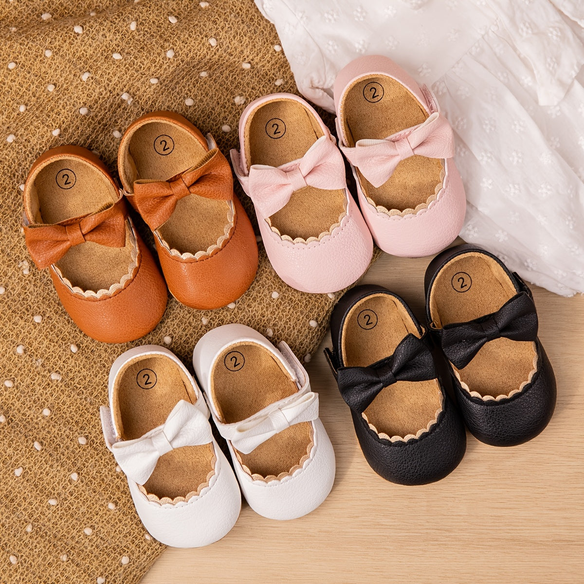 Infant Baby Girls Mary Jane Flats, Soft Sole