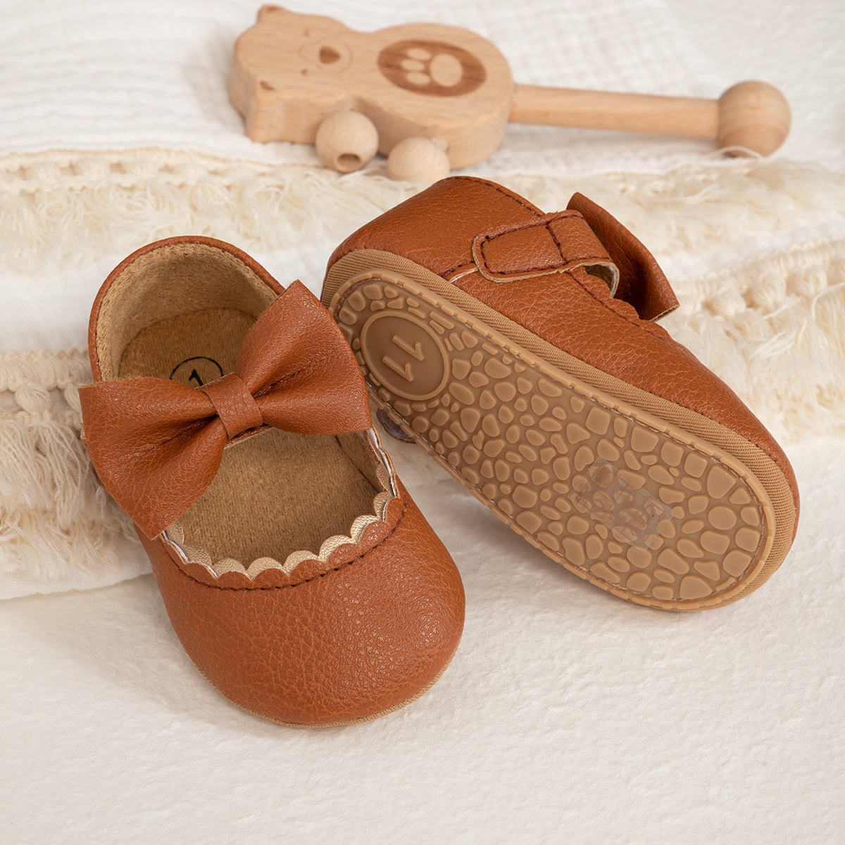 Infant Baby Girls Mary Jane Flats, Soft Sole