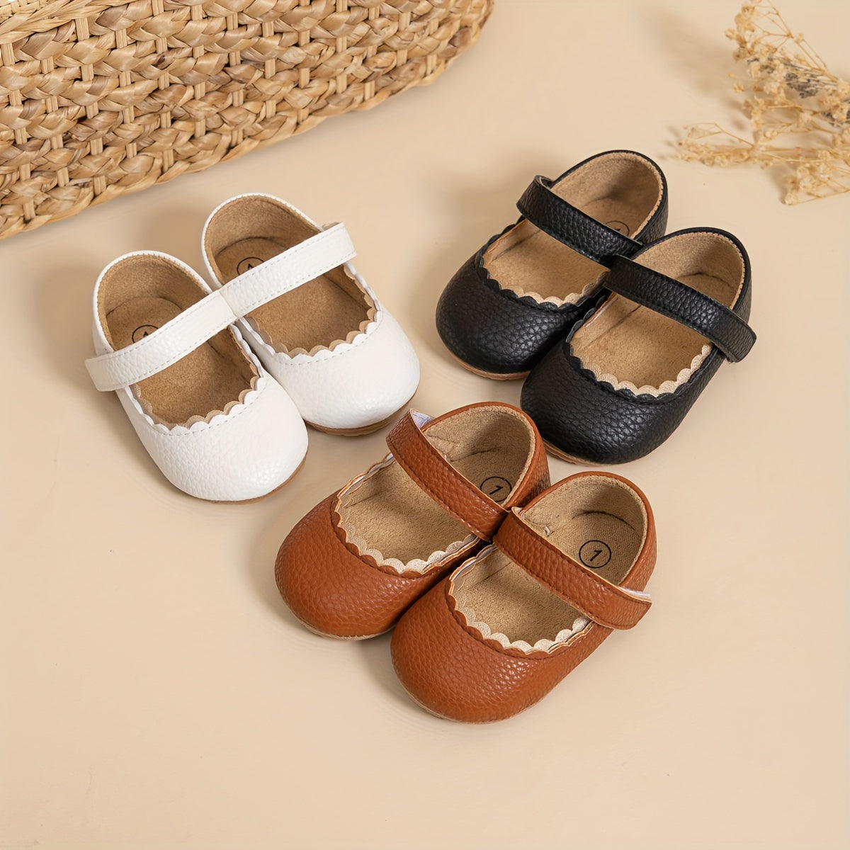Infant Baby Girls Mary Jane Flats, Soft Sole
