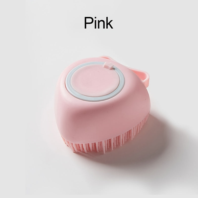 Soft Dog Shampoo Massager Bath Brush with Detachable