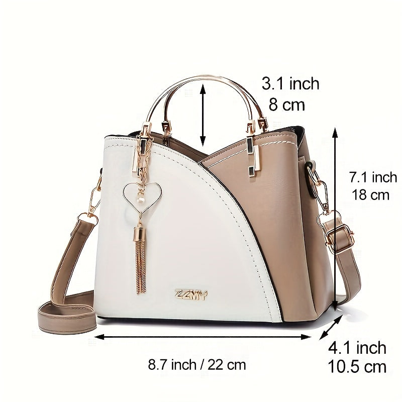 2025 New Fashion Color Block Small Size Women's Shoulder Bag Crossbody Handbag