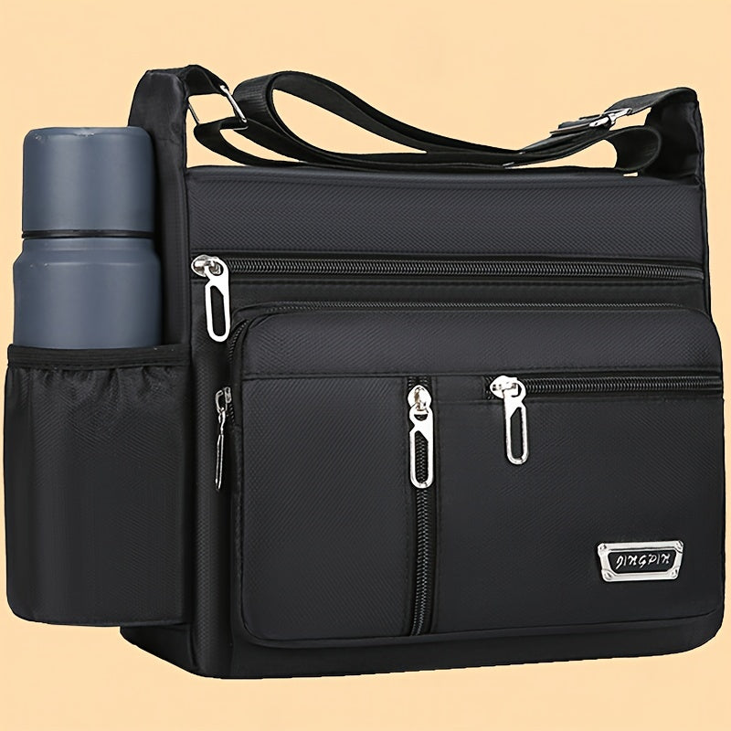 New Multi-Functional Casual Shoulder Bag for Women - Large Capacity, Zippered, Nylon Material, Adjustable Strap, and Polyester Lining