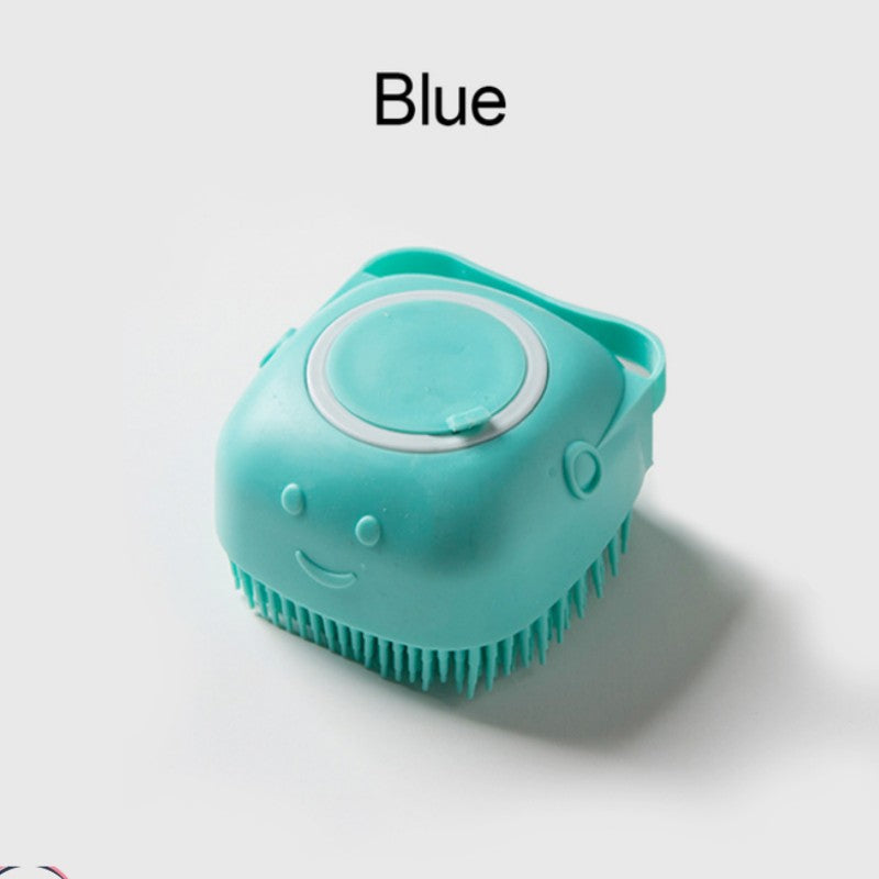 Soft Dog Shampoo Massager Bath Brush with Detachable