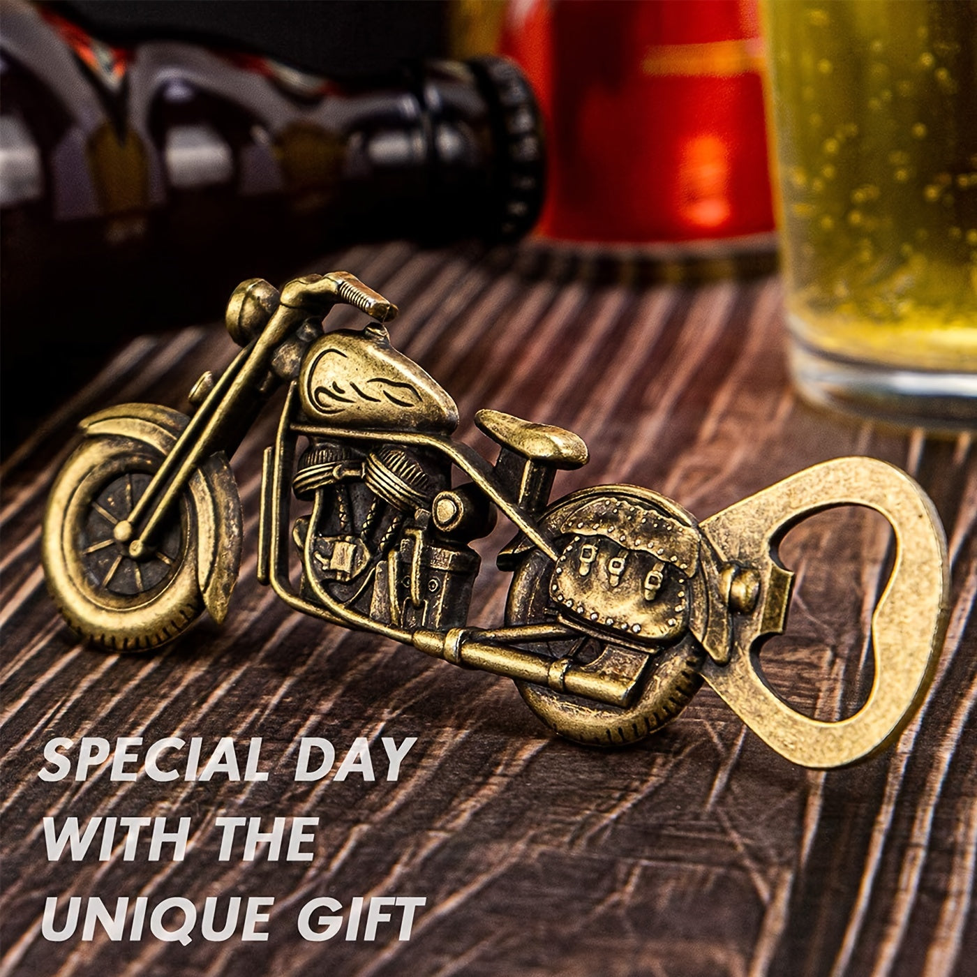 1pc Golden 5 Inches Motorcycle Bottle Opener
