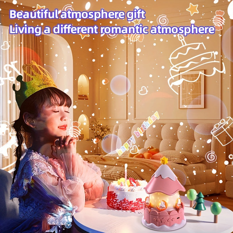 1pc Starry Sky Projector Night Light with 21 Sets of Patterns - USB-Powered, 3 Light Modes, Art Deco Style, Perfect for Bedroom, Birthday, Halloween, Christmas Gifts, Bedroom Night Light | Starry Sky Design | Plastic Construc