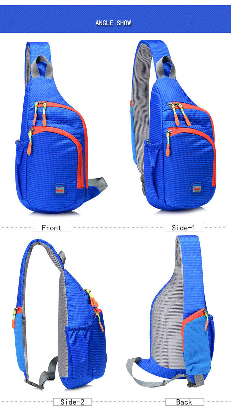 Nylon belt bag, Trendy Zipper Sling Bag with Side Pocket for Outdoor Sports