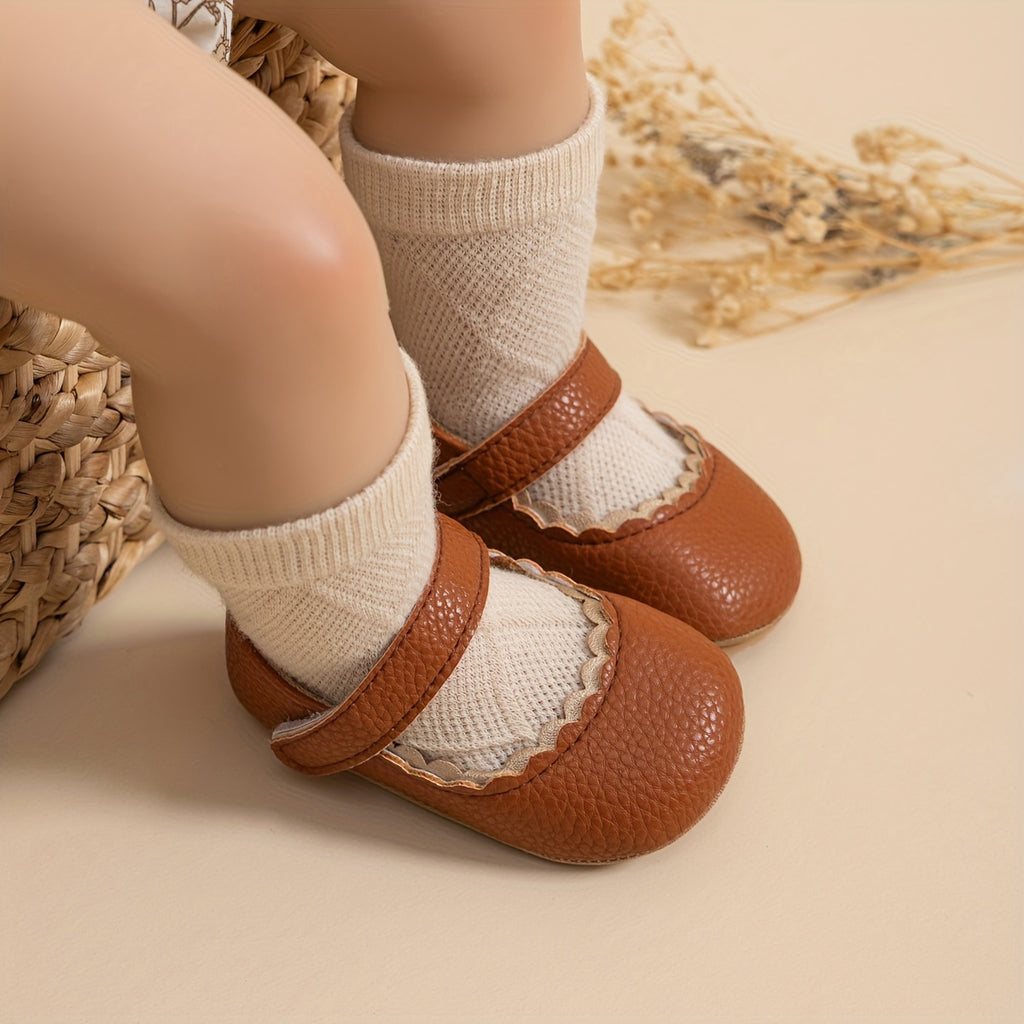 Infant Baby Girls Mary Jane Flats, Soft Sole