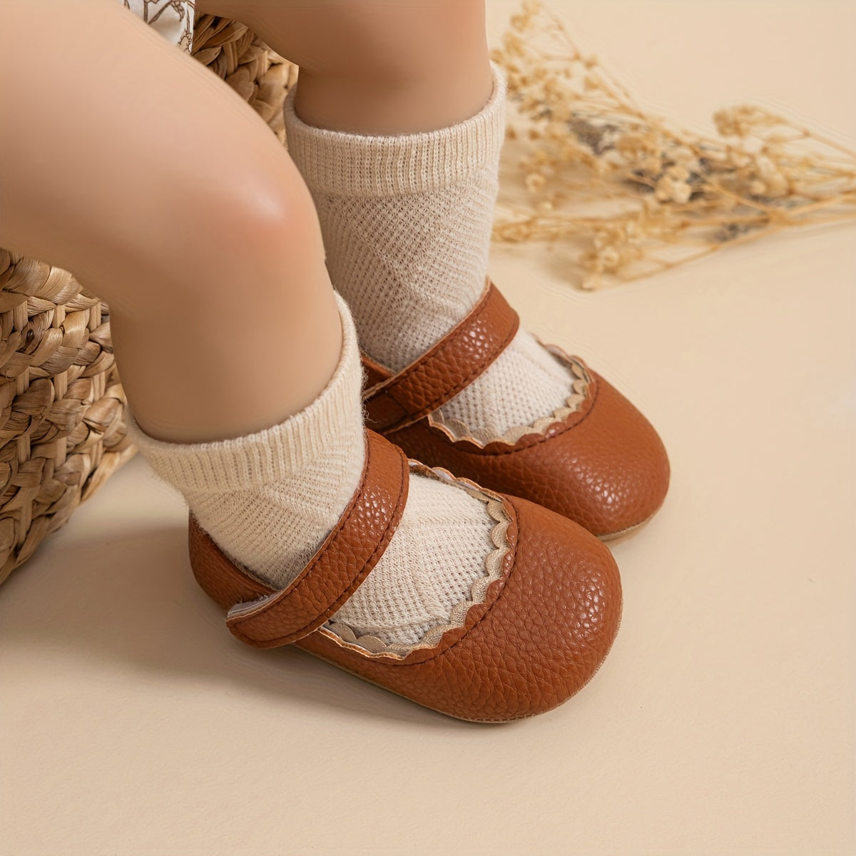 Infant Baby Girls Mary Jane Flats, Soft Sole