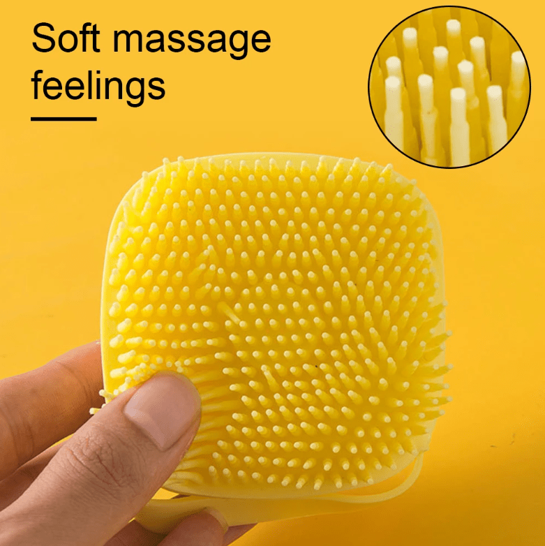 Soft Dog Shampoo Massager Bath Brush with Detachable
