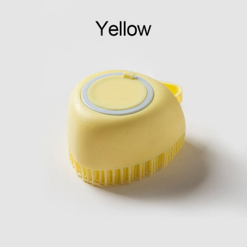 Soft Dog Shampoo Massager Bath Brush with Detachable