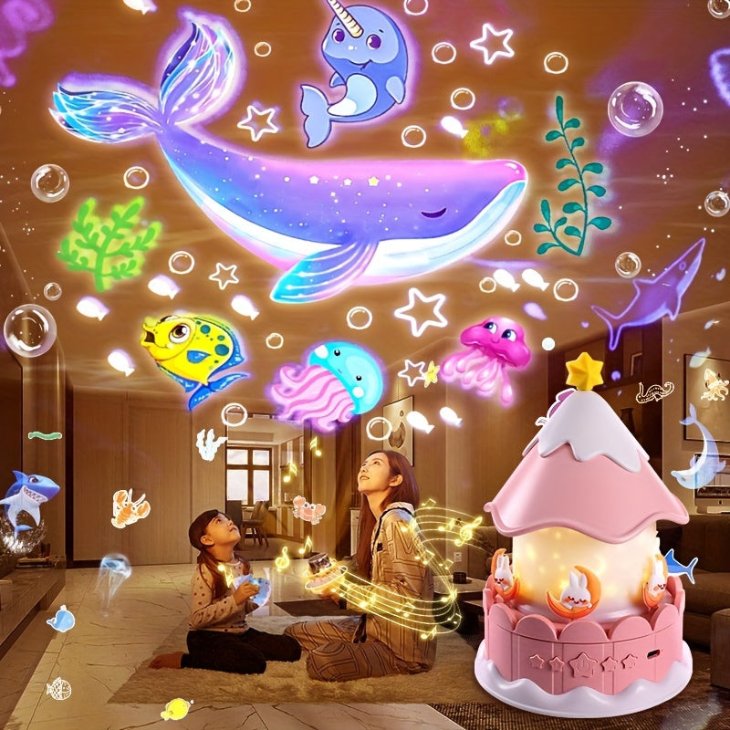1pc Starry Sky Projector Night Light with 21 Sets of Patterns - USB-Powered, 3 Light Modes, Art Deco Style, Perfect for Bedroom, Birthday, Halloween, Christmas Gifts, Bedroom Night Light | Starry Sky Design | Plastic Construc
