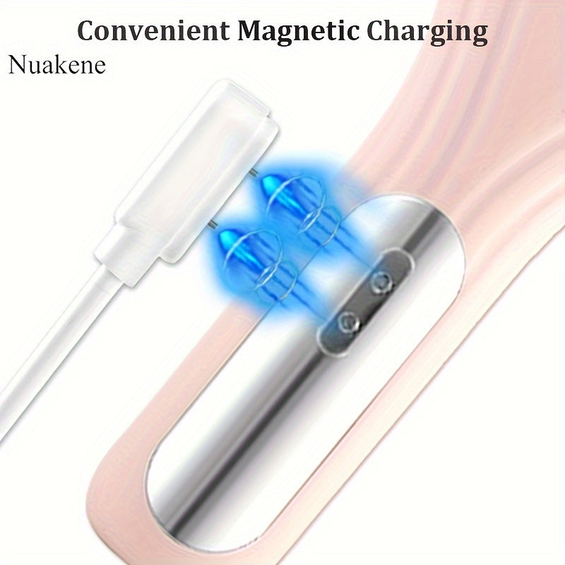 Nuakene Rechargeable 2-in-1 Facial Cleansing Brush, Electric Facial Cleansing Brush, Facial Cleansing Vibration Massage Brush, 5-Mode Facial Cleanser, Magnetic Charging, Women's Christmas Gift, Facial Cleansing Brush