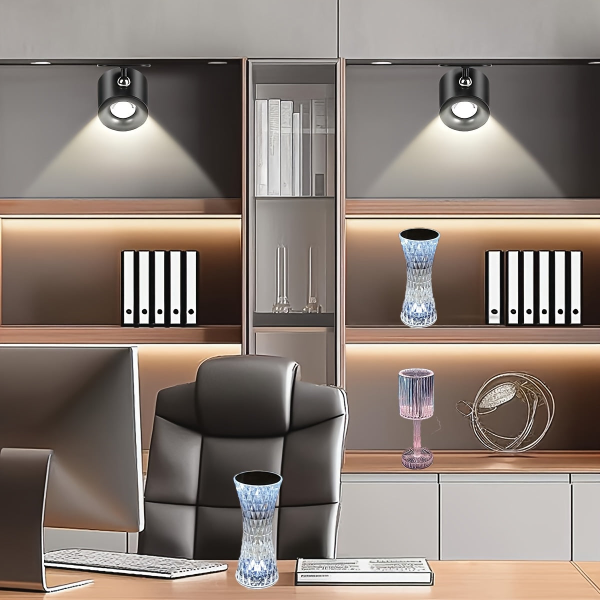 Elegant Crystal Touch Control Bedside Lamp - USB Rechargeable, Dimmable LED Lights with Acrylic Base, Ideal for Indoor Use, Perfect for Bedroom or Living Room Decor, Bedroom Night Light