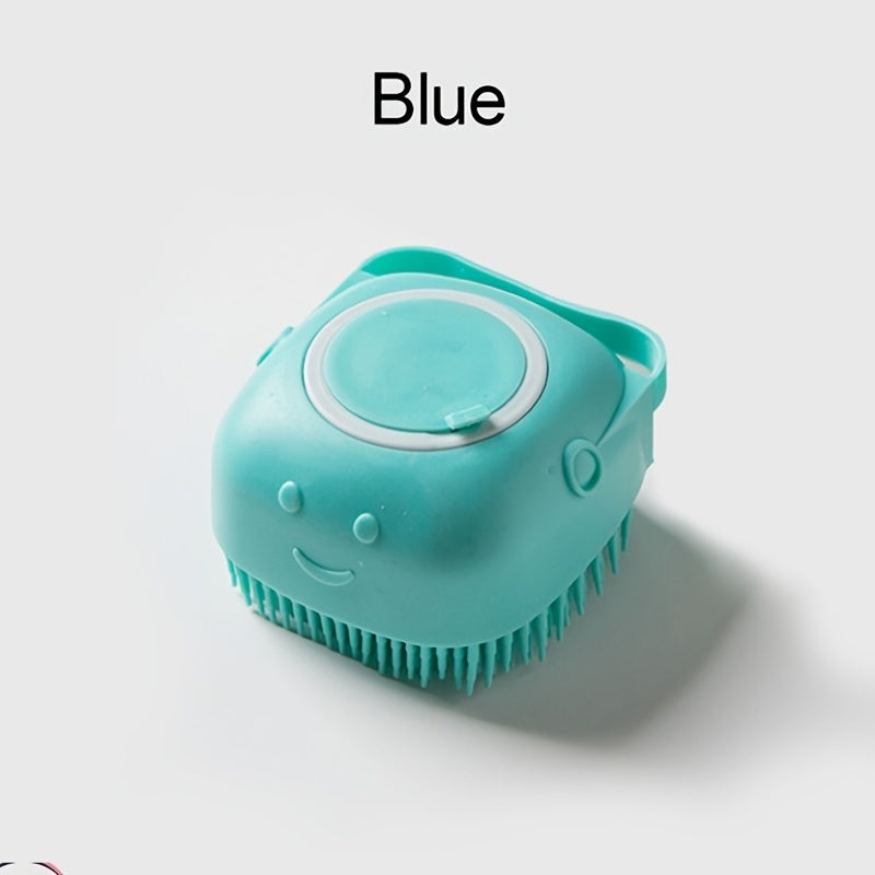 Soft Dog Shampoo Massager Bath Brush with Detachable
