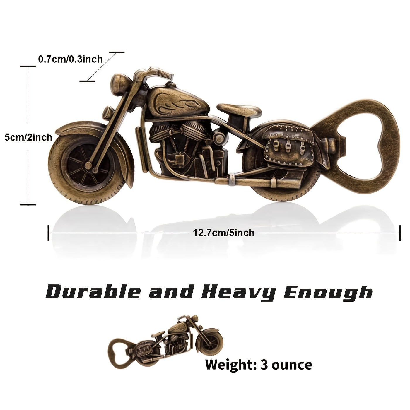 1pc Golden 5 Inches Motorcycle Bottle Opener