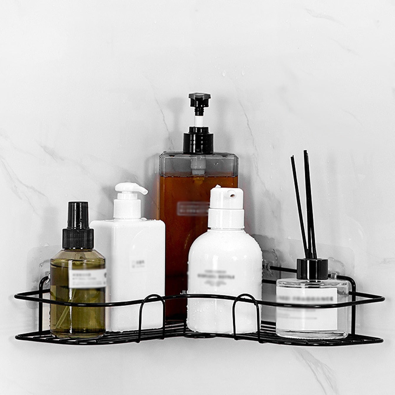 No-Drill Wall Mounted Bathroom Storage Rack
