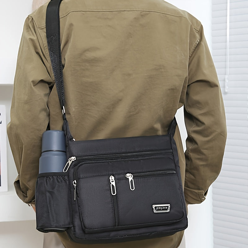 New Multi-Functional Casual Shoulder Bag for Women - Large Capacity, Zippered, Nylon Material, Adjustable Strap, and Polyester Lining