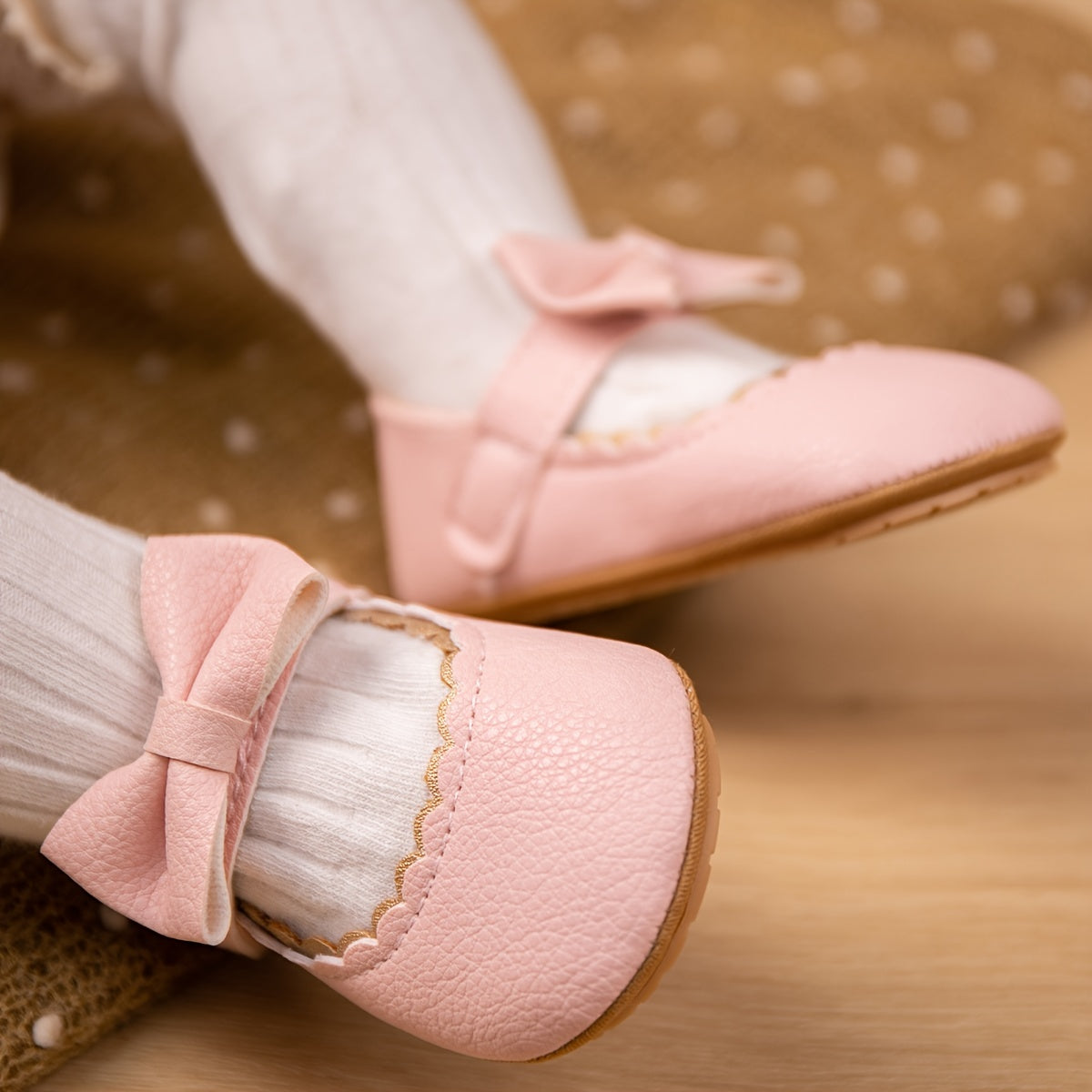Infant Baby Girls Mary Jane Flats, Soft Sole