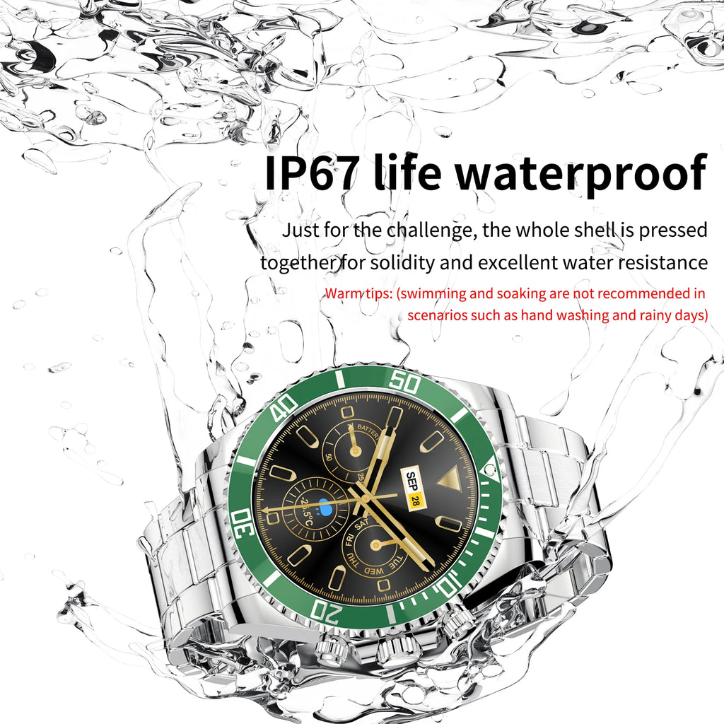 Smart Watch Man Smartwatch AW12 high-end luxury 2024 Android IOS Korean Support Steel Connected Replica Miltary pk gts4 global