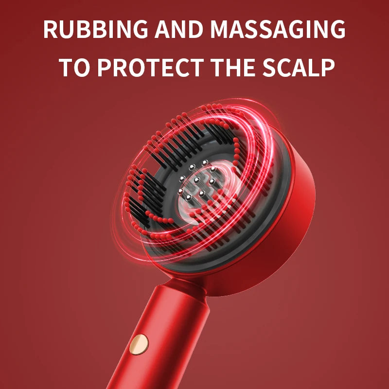 Portable Red and Blue Light Therapy Head Massager with Kneading Feature Scalp Oil Applicator Comb for Hair Growth