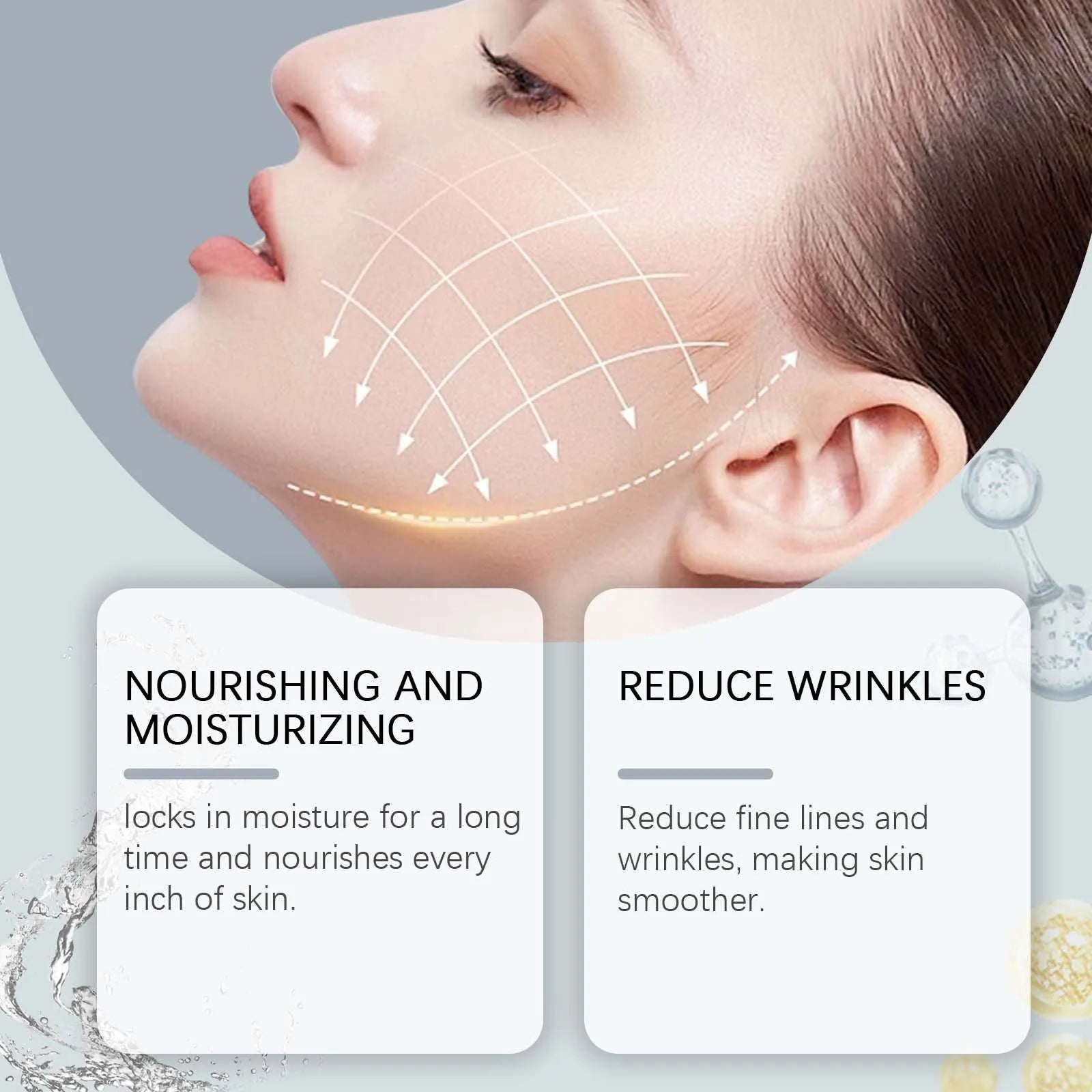 Hoygi 4pcs Collagen Face Mask Hydrating Shrinking Pores Brightening Face Oil Control Moisturizing Refreshing Smoothing Face Mask
