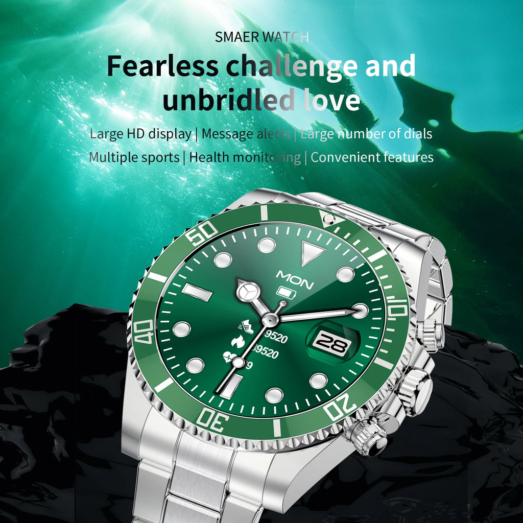 Smart Watch Man Smartwatch AW12 high-end luxury 2024 Android IOS Korean Support Steel Connected Replica Miltary pk gts4 global