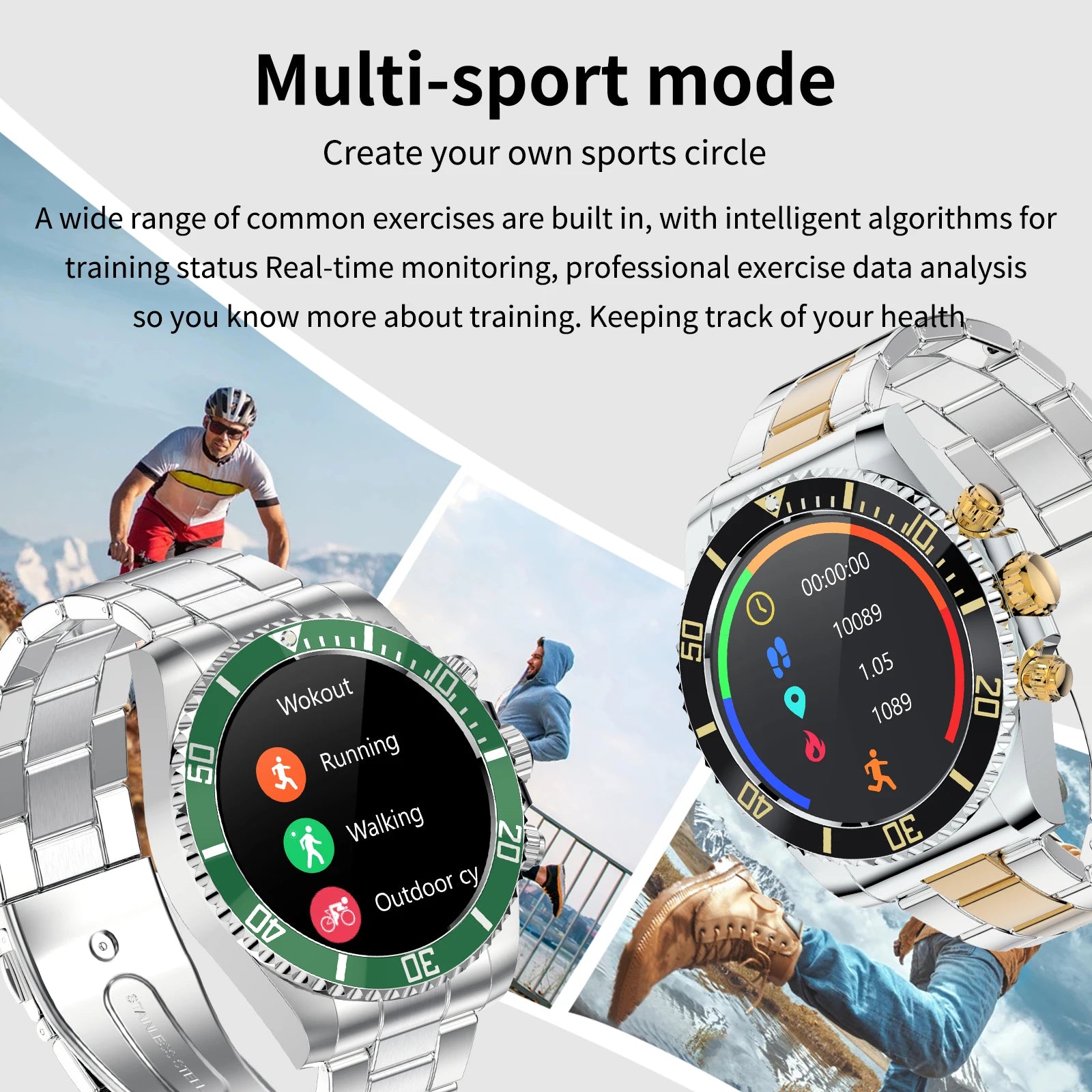 Smart Watch Man Smartwatch AW12 high-end luxury 2024 Android IOS Korean Support Steel Connected Replica Miltary pk gts4 global