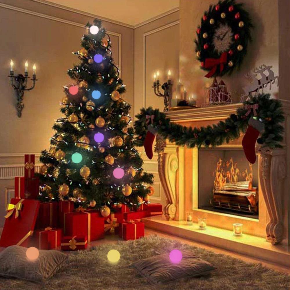 Waterproof IP68 16 Color Changing Mood Led Light Hanging Garden Ornaments with Dimmable Remote Control Led Ball