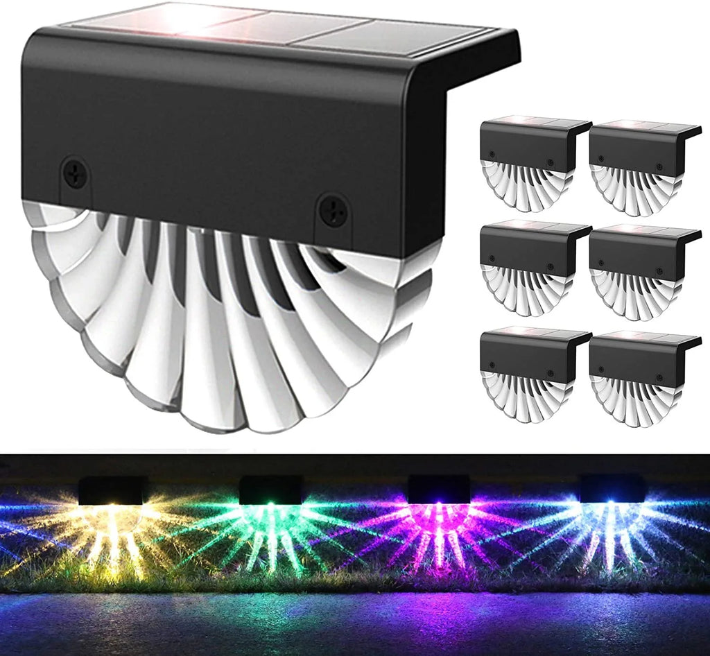 Shell Solar LED Deck Lights Path Stairs Step Fence Lamps Waterproof Wall Lamp Landscape Lights Outdoor Garden Light