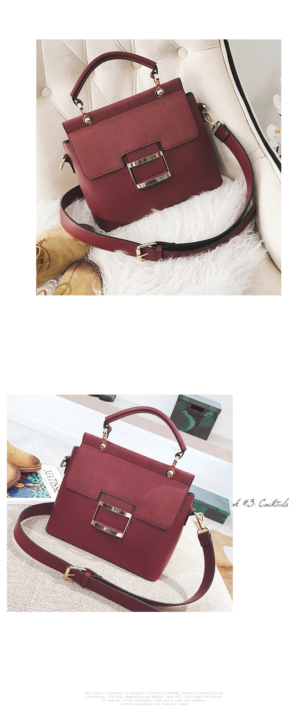 Women Bag Vintage Shoulder Bags 2021 New Buckle Matte Leather Handbags Crossbody Bags for Women Famous Brand Summer Style Sac
