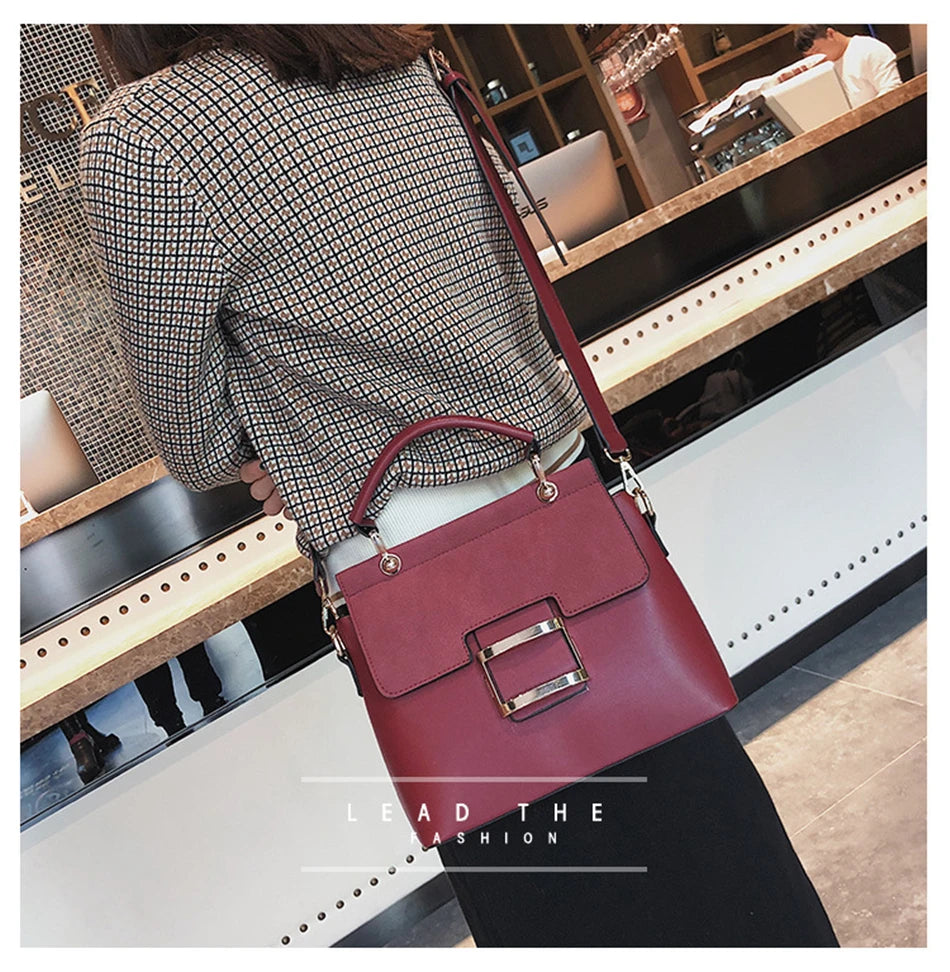 Women Bag Vintage Shoulder Bags 2021 New Buckle Matte Leather Handbags Crossbody Bags for Women Famous Brand Summer Style Sac