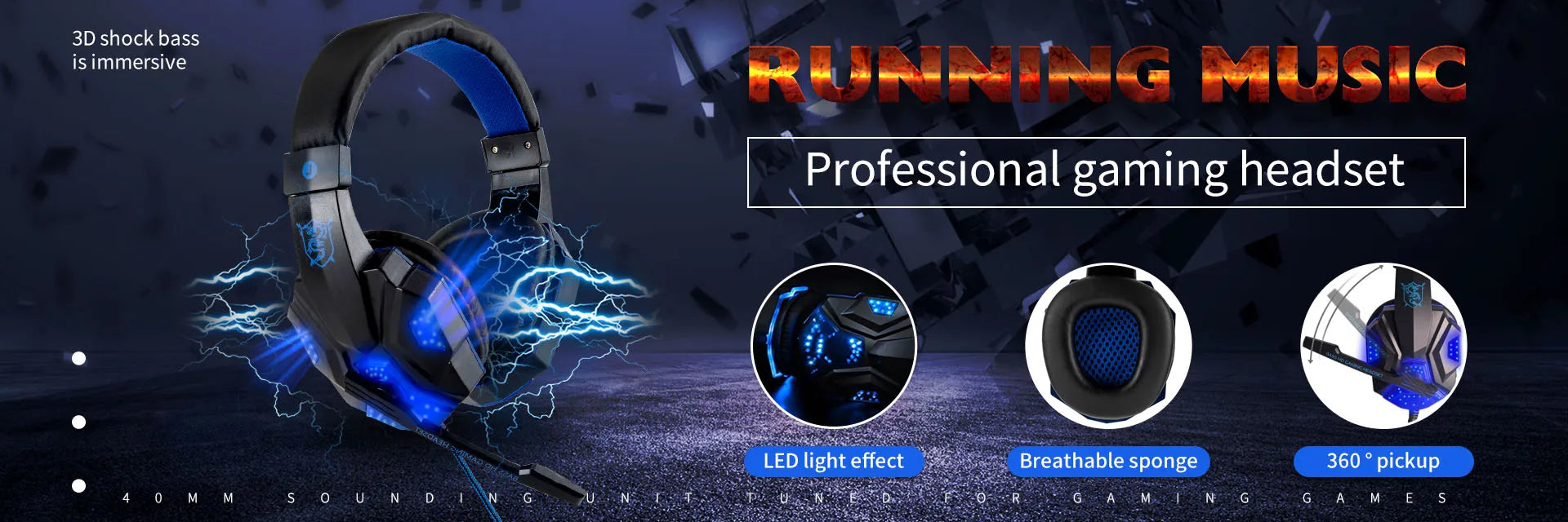 New Professional Wired Gaming Headphones With Microphone Led Light For Computer PS4 PS5 Xbox Bass Stereo PC Gaming Headset Gifts
