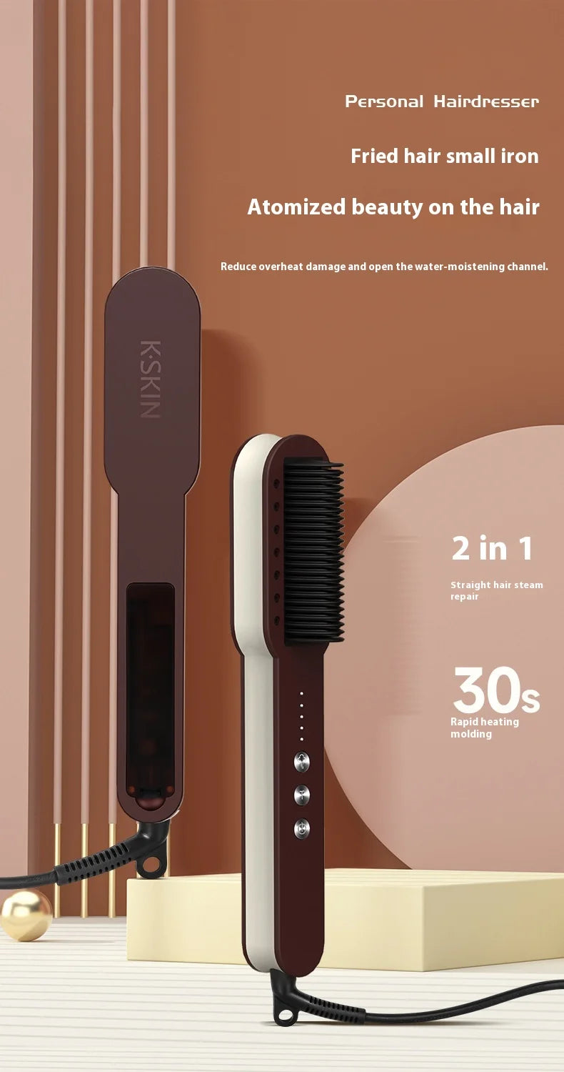 Hot Steam Hair Straightening Comb Electric Hair Care Brush 30 Second Rapid Heating Hair Straightener