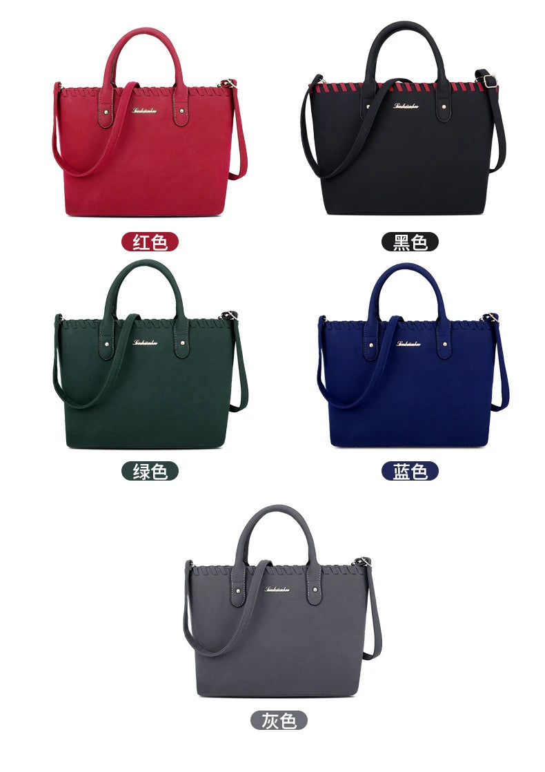 2025 High Quality Girls' Casual Tote 2- Piece Bag Color-Matching Design Large Capacity Rich Colors Sacs  Main
