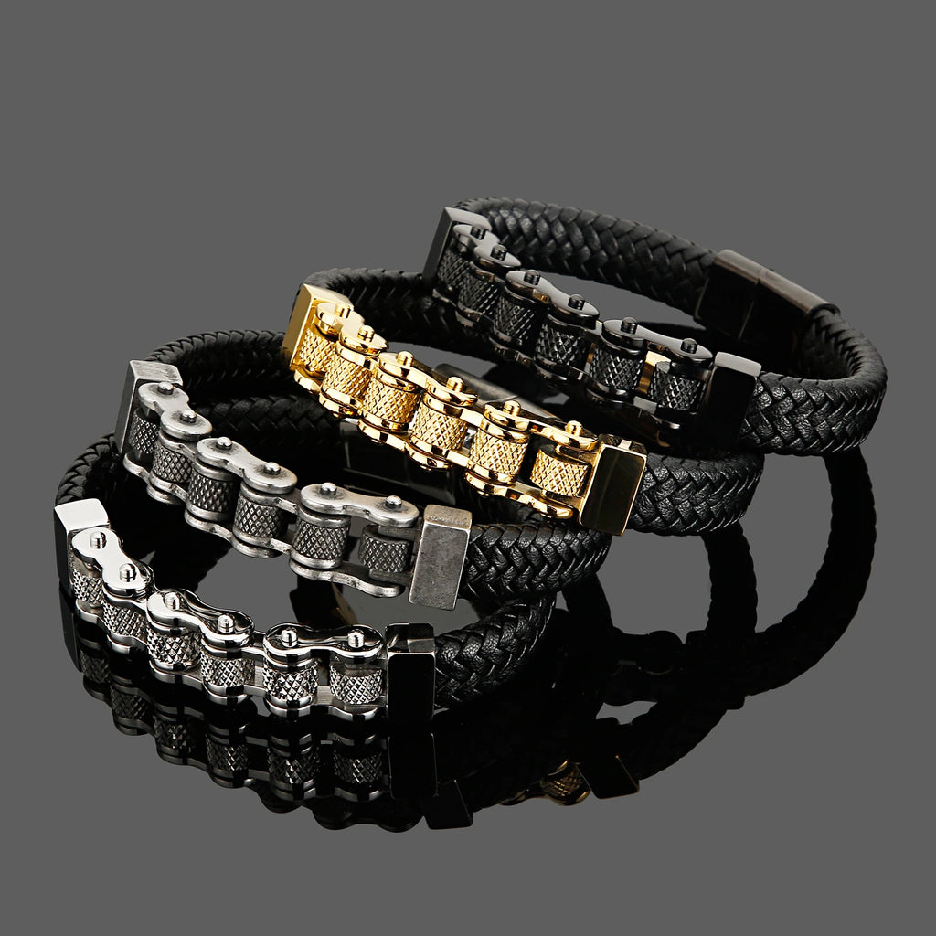 KALEN Bicycle Chain  Braided Rope Bracelet for Man