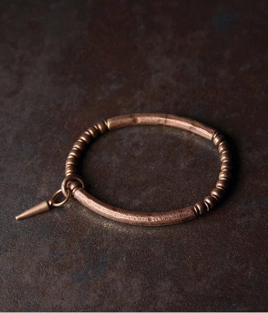 Whole Viking Hammered Pure Copper Bracelet Retro Processed Oxidized Street Rock Style Metal Vajar Unisex Men Women Gift Jewelry